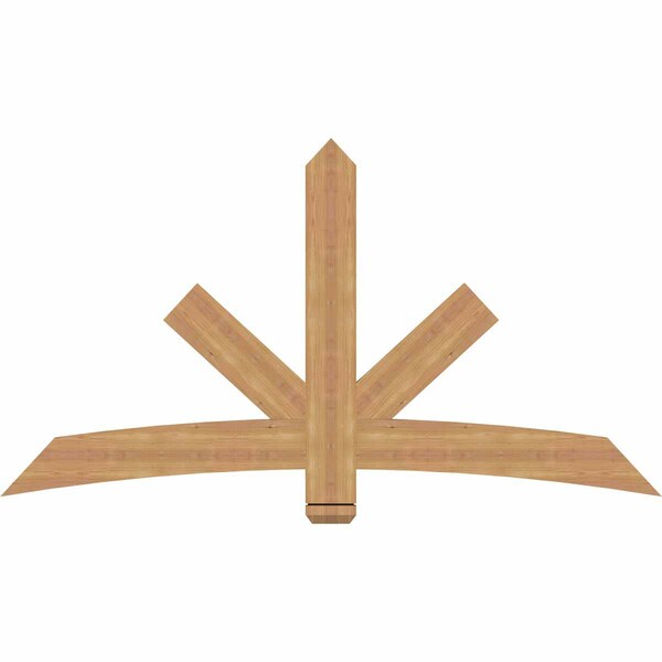 Ekena Millwork Alberta Smooth Timber Gable Bracket, Western Red Cedar, 72"W x 39"H x 1 1/2"D x 5 1/2"F, 13/12 Pitch GBW072X39X0206ALB00SWR - main